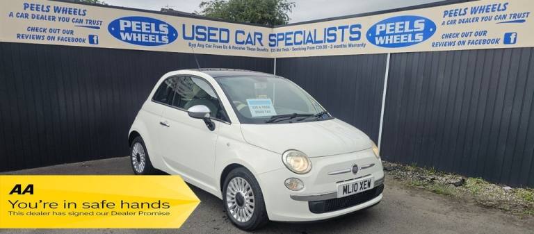2010 10 FIAT 500 1.2 LOUNGE HATCHBACK 3DR PETROL MANUAL EURO 5 (S/S) 