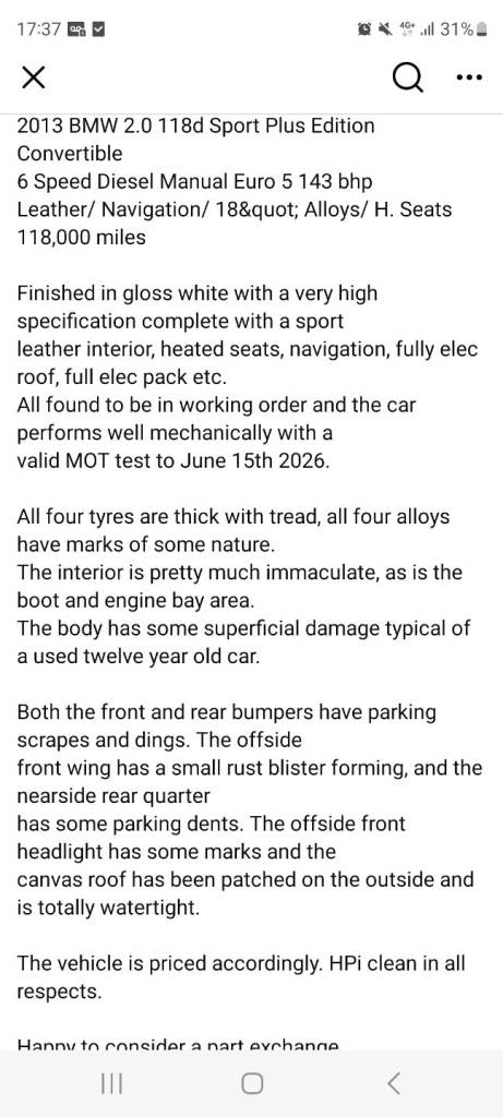 BMW, 1 SERIES, Convertible, 2013, Manual, 1995 (cc), 2 doors