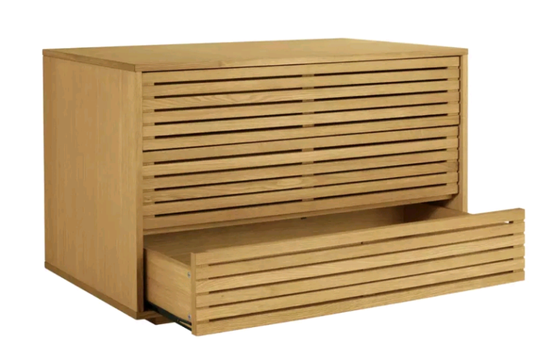 Habitat Max Solid Oak Three Drawer Chest Of Drawers Excellent Conditio