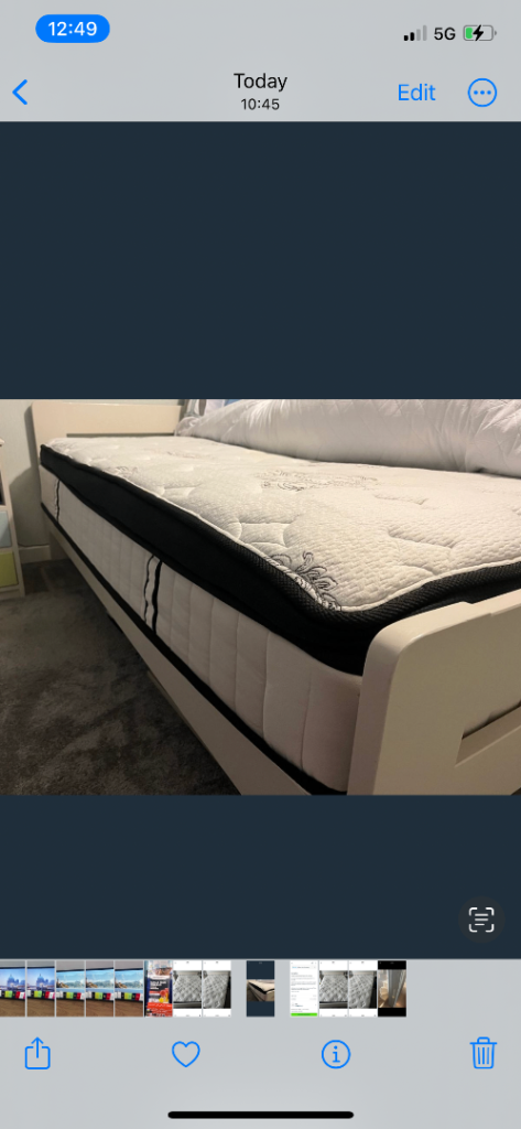 King size mattress very comfortable very thick clean and tidy retail price £450 Free delivery