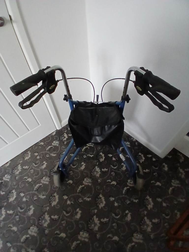 Three wheeled lightweight walker