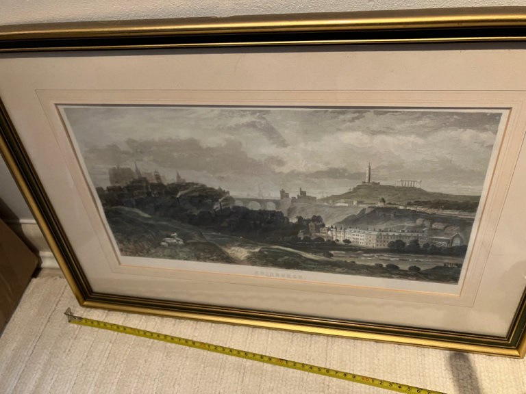 Small framed print of old Edinburgh 