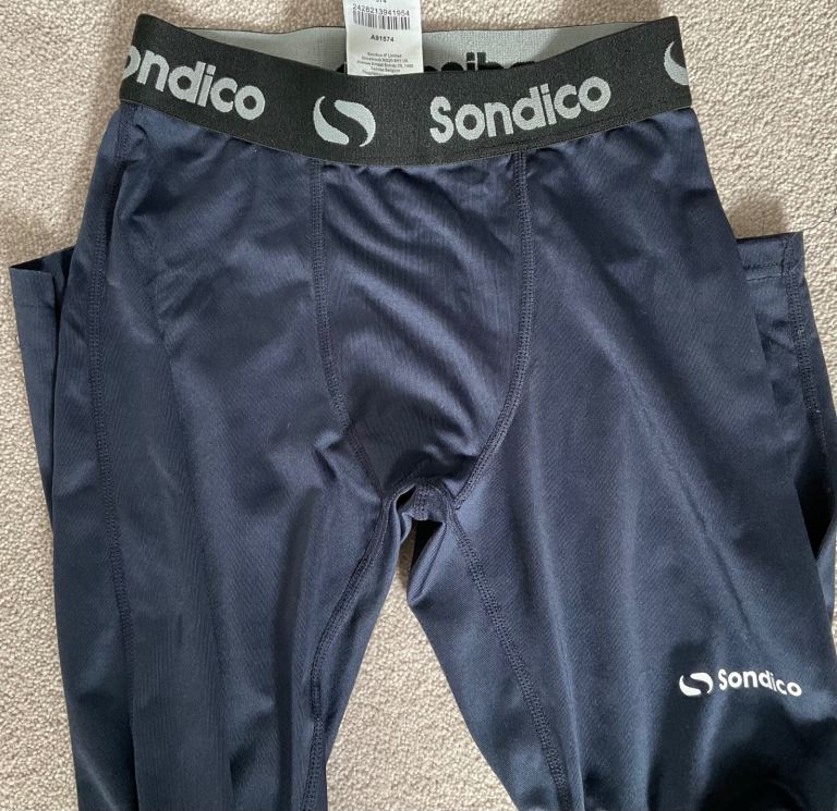 Boys Sondico base layer bottoms/leggings/football- Navy 9-10yrs