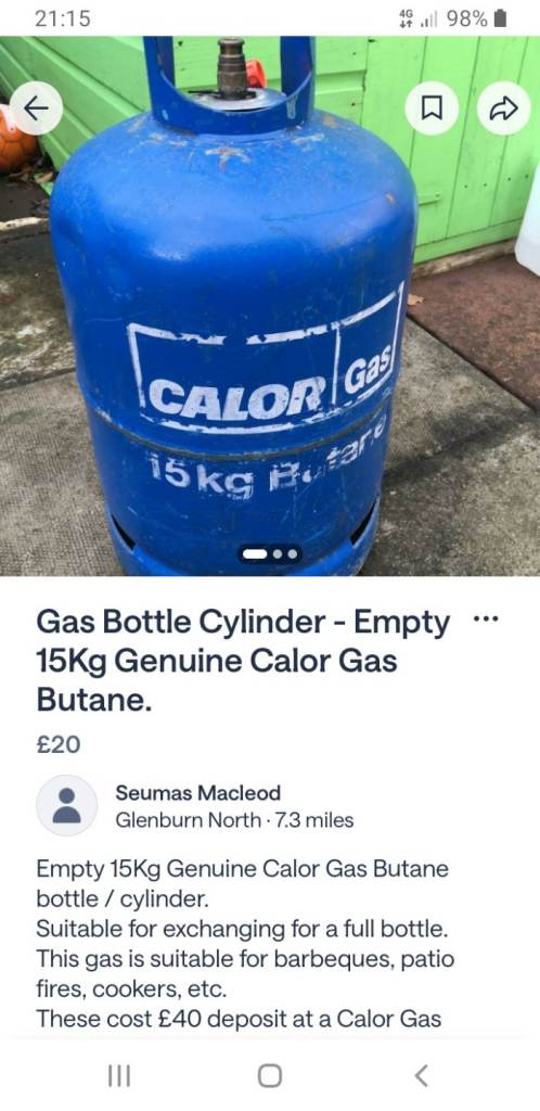 Calor gas cyliners