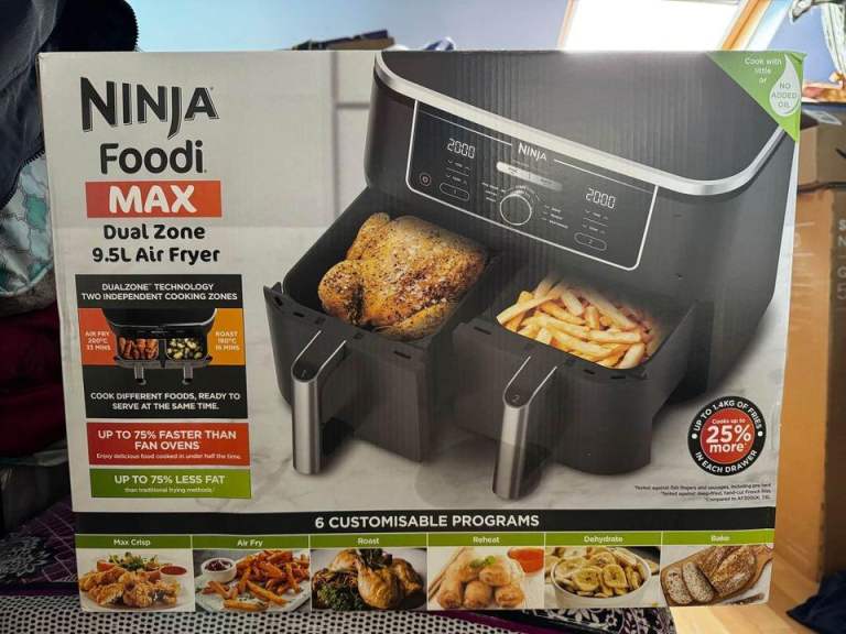 New Ninja Foodi Max Dual Zone 9.5L Air Fryer