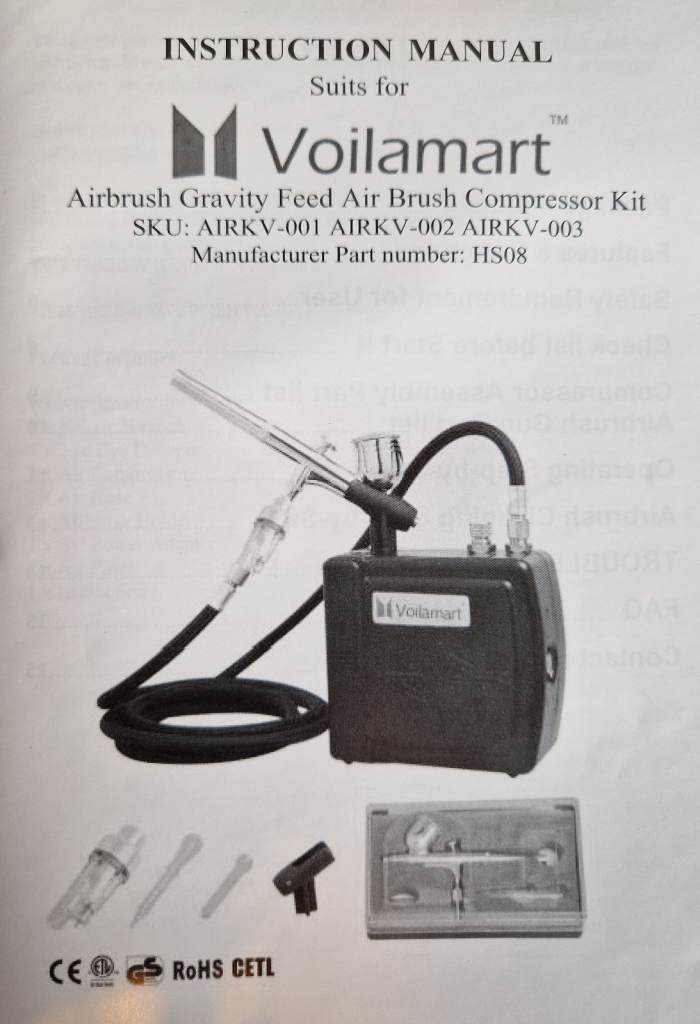 Voilamart Airbrush Compressor Kit