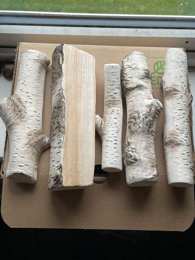 Ceramic logs 5pcs