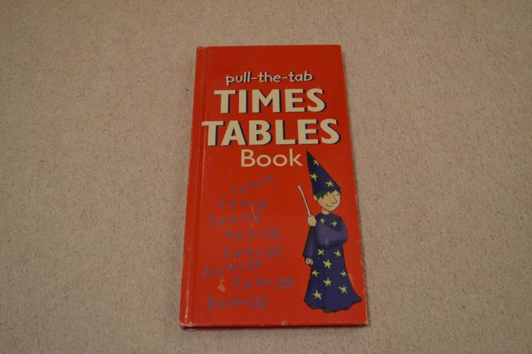 Pull-the-tab Times Tables Childrens Hardcover Book - Reading Age 6-10 years