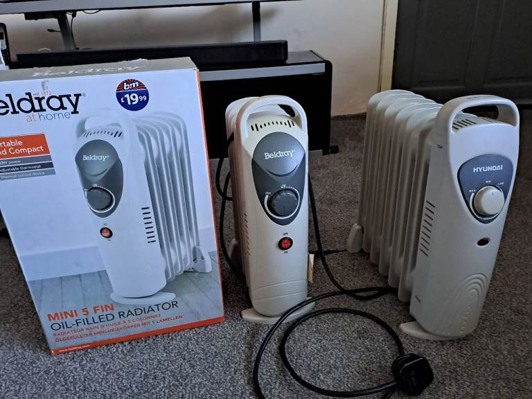 3x mini oil filled radiators 