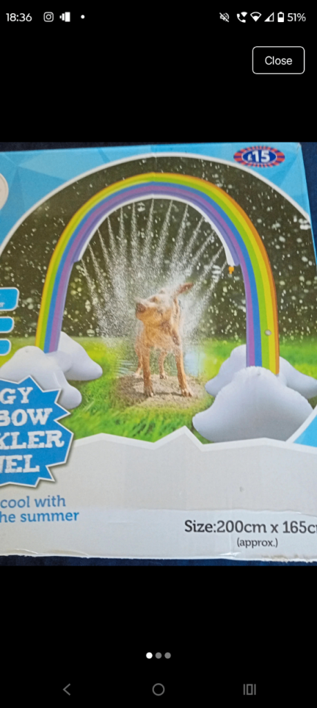 Doggy Rainbow Sprinkler Tunnel..brand new!