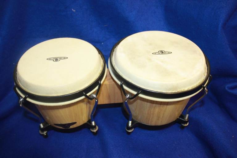 CP (Cosmic Percussion by LP) Bongos Natural Varnished 6in + 7in + Carry Bag ~ £40 ono