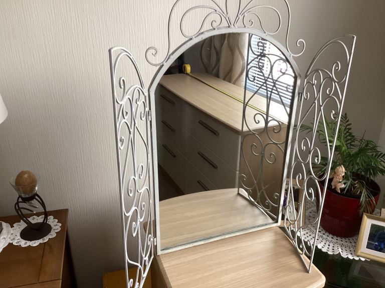 Wrought iron dressing table mirror 
