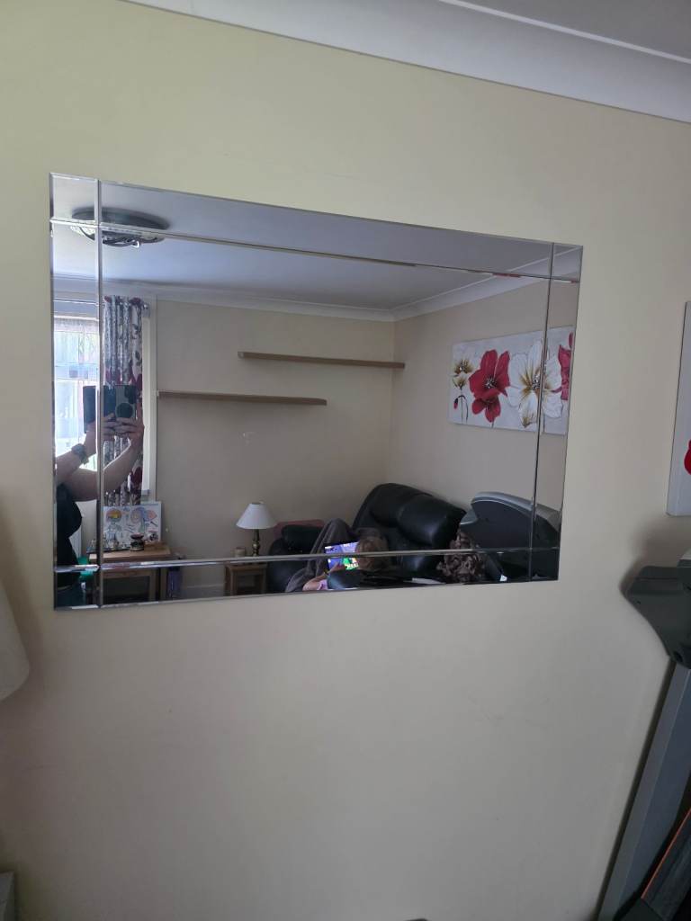Large Rectangular Wall Mirror – Good Condition