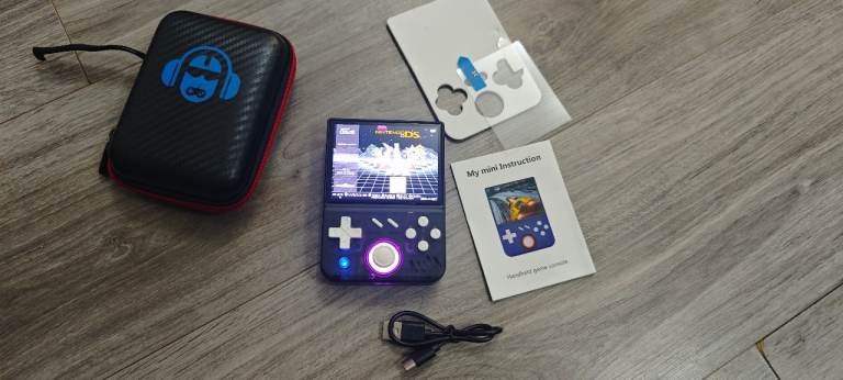 image for R36 Mini Handheld Game Console Black 18000+ Games 