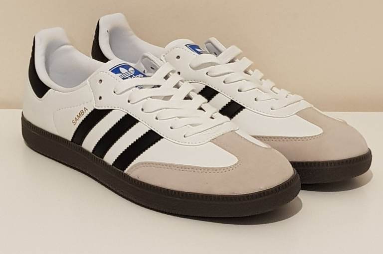 •• Adidas Originals Samba OG White Black Gum Men Unisex Casual Shoes B75806 ••