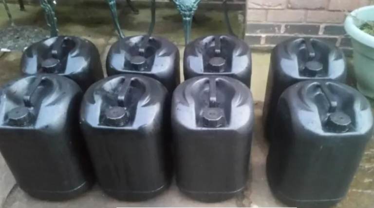 Black Water Barrels, Drums 25 Litre, Jet Washing, Greenhouse, Allotment, Diesel, Heating Oil