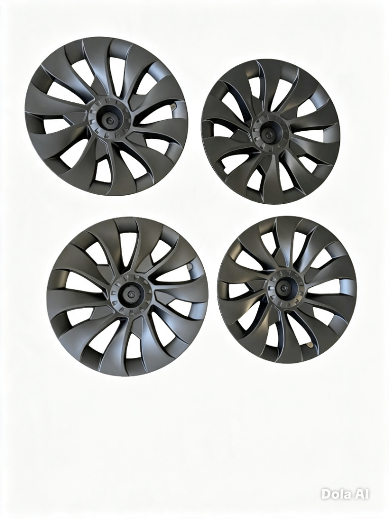 Tesla Model 3 18" Matte Black Aero Wheel Covers – Brand New – Set of 4
