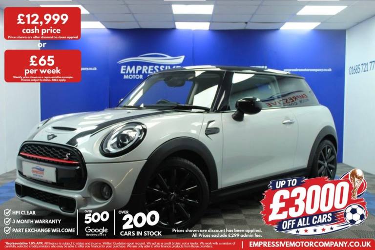 2019 69 MINI HATCH 2.0 COOPER S CLASSIC HATCHBACK 3DR PETROL MANUAL EURO 6 (S/S)