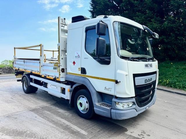 2017 67 DAF LF 180 E6 tipper front drop side swing lift tar chutes tow bar