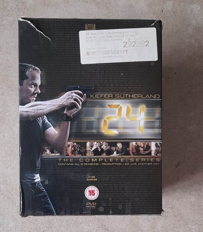 24 The Complete Series DVD Box Set - All 8 Seasons REDEMPTION, 24 Live another day, used good condit