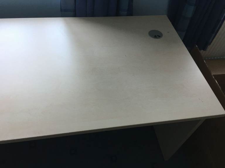 Home Office Desk Table Maple Finish 140W x 80L x 73D