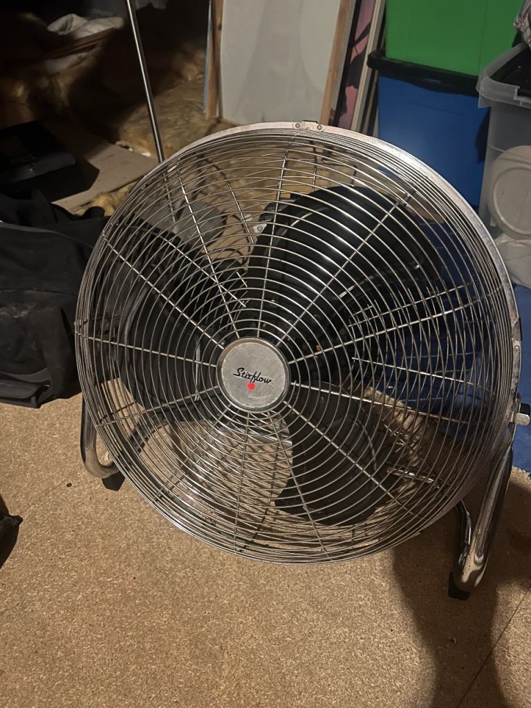 18in High velocity floor fan chrome 