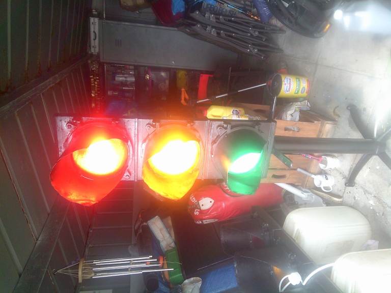 Traffic Light Set - Red, Amber, Green (repurposed)