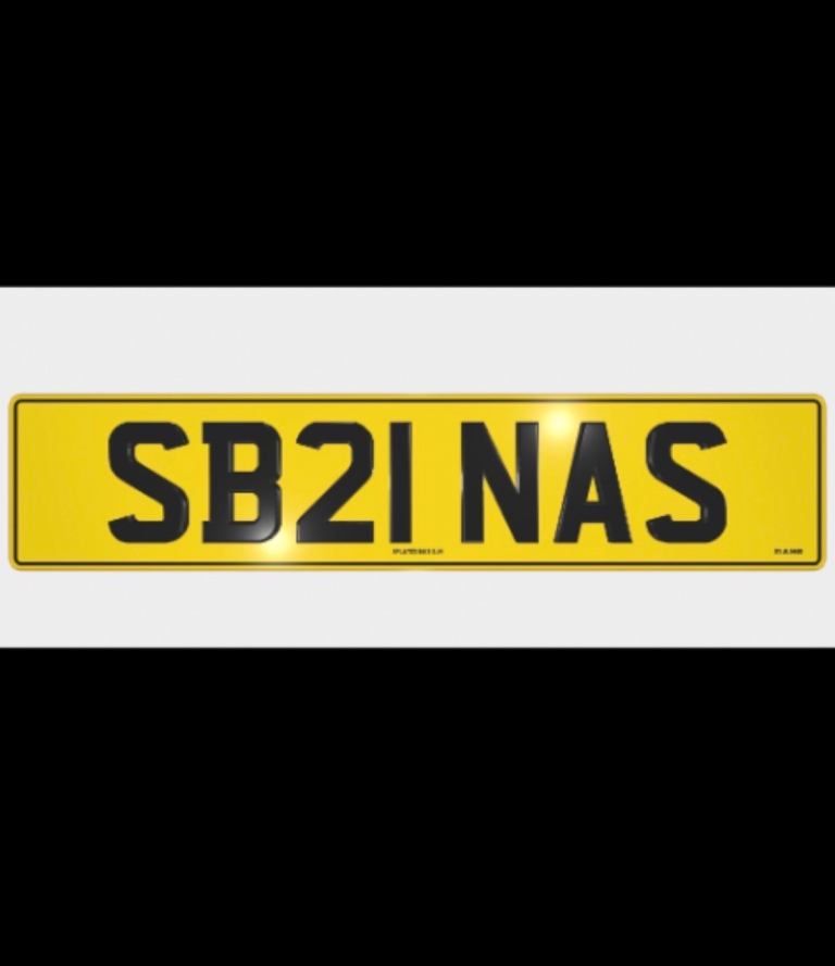 ‘SB21 NAS’ SABRINA SABINA Private Number Plate Asian Pakistani Girl Desi