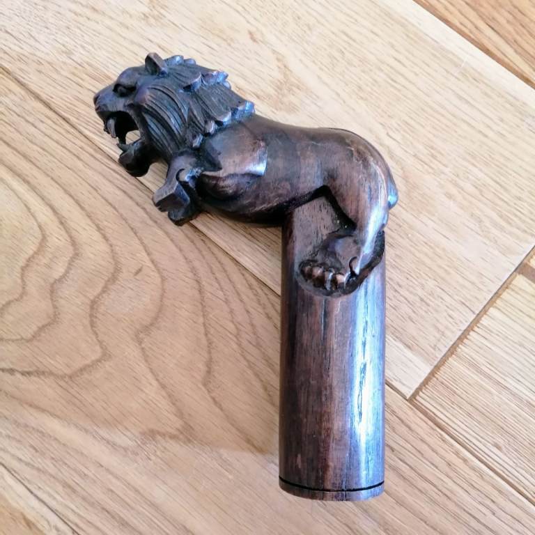 Ironwood Hand Carved walking stick handle 