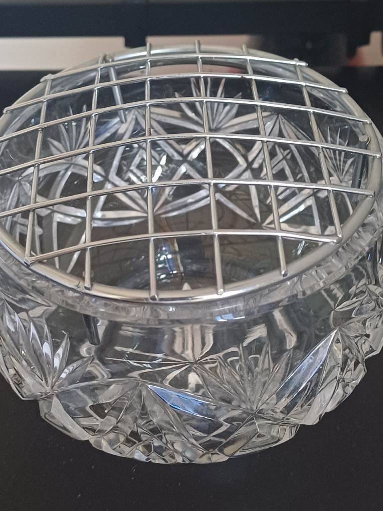 Cut Glass Rose Vase