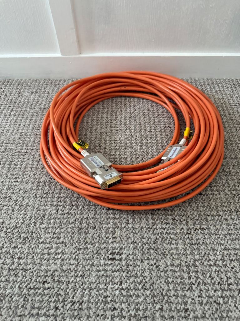 Avenview FO-DVI-25-MM Fibre Optic Cable System for DVI-D Extender - 25M