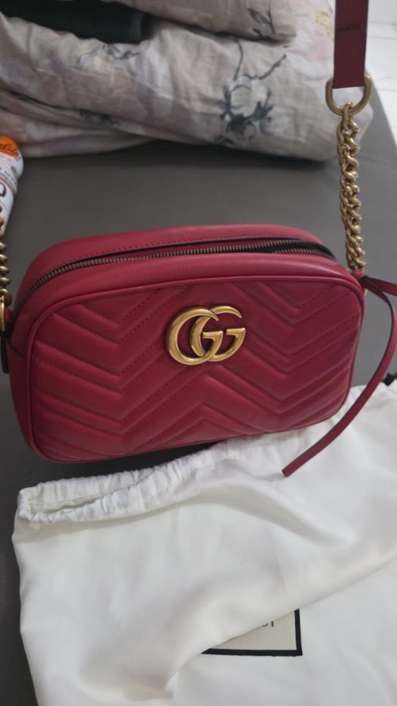 Gucci GG Marmont Matelasse  - Red Leather