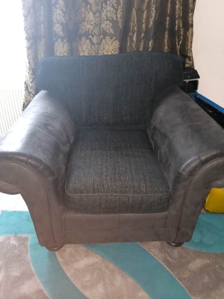 Formal back Armchair, Fabric. Immaculate condition 