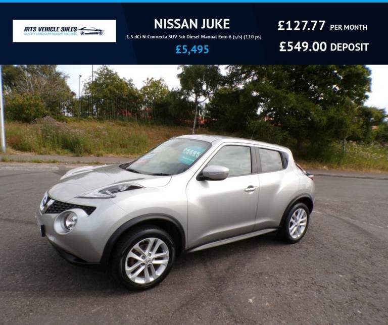 NISSAN JUKE 1.5 dCi N-Connecta 2016,Sat Nav,Reverse Cam,DAB,Cruise,£20 Tax,F.S.H,Ulez Compliant