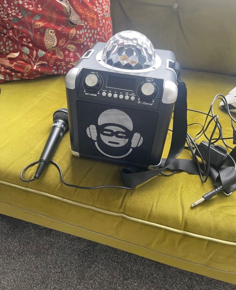 iDance BC100S Karaoke Machine with Disco Light & Mic