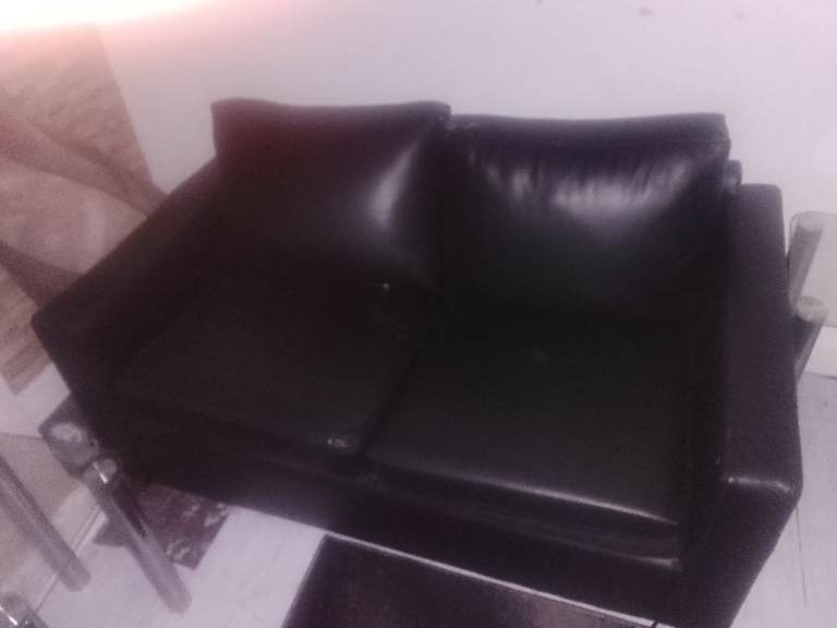 Black 2 seater sofa 