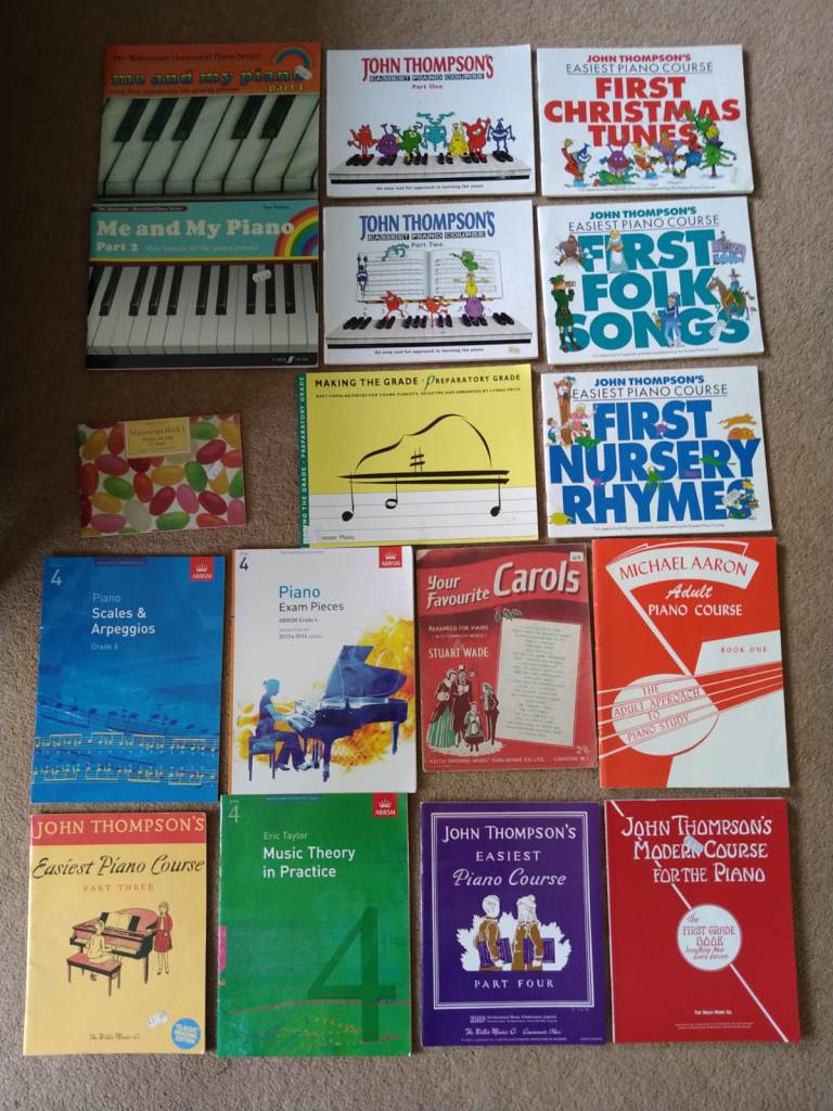 Large Collection John Thompson Piano Books – Good Condition