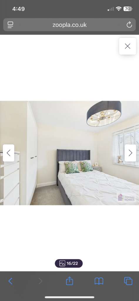 Steel grey plush velvet double bed frame 