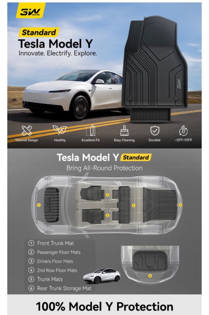 Tesla Model Y 2024 Car Mats