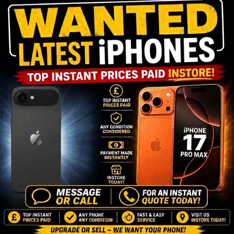 WANTED APPLE IPHONE 17 PRO MAX AIR 256GB 512GB 1TB 2TB