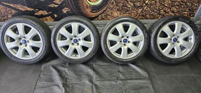 Ford Jaguar Volvo 17 alloy wheels + 4 x tyres 225 45 17