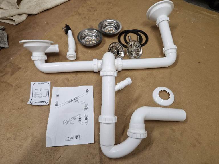 Double sink waste - free