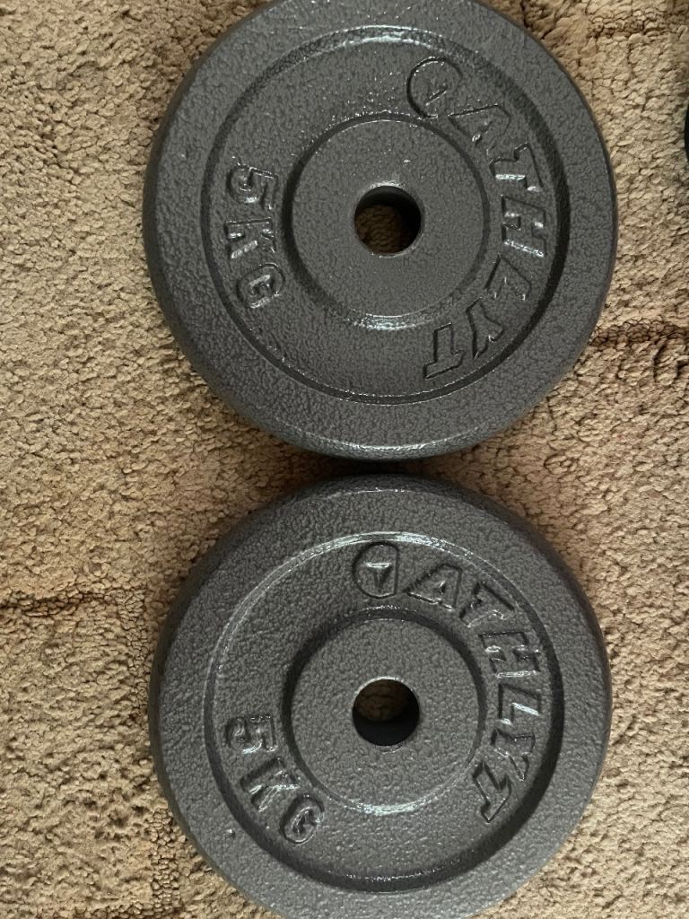  Cast Iron Weight Plate 2x5 Kg Athlyt 1 Inch