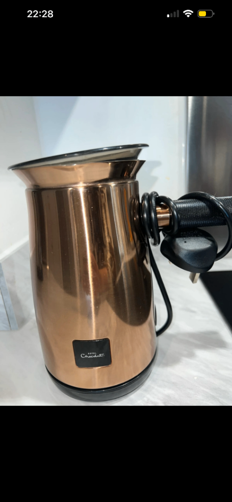 Hotel Chocolat Velvetiser Hot Chocolate Machine Copper