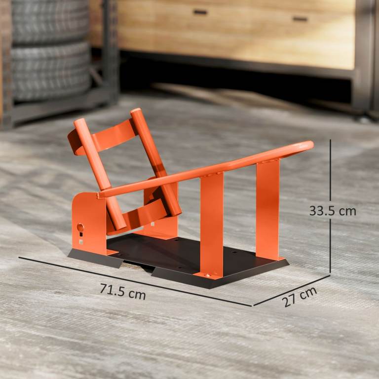 Used Motorcycle Front Wheel Chock - Orange