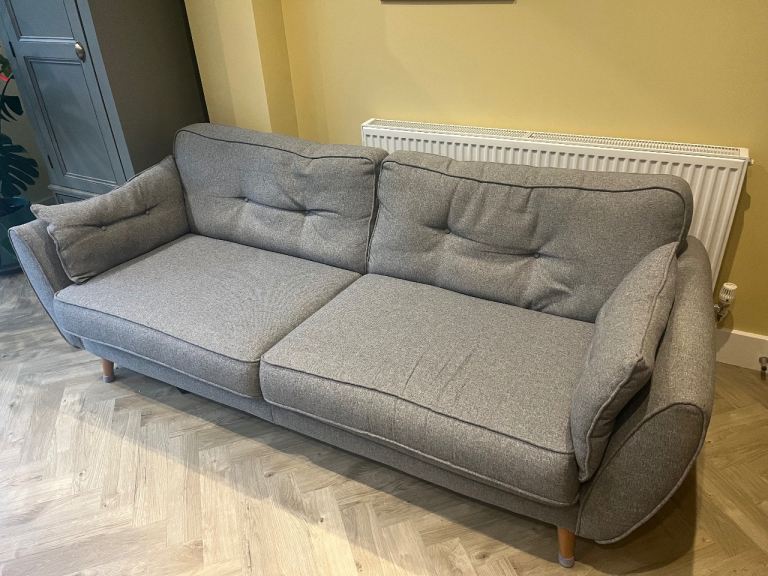 French Connection DFS Grey 3 seater sofa