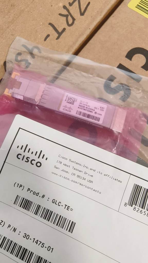 Cisco GLC-TE 1000BASE-T SFP modules