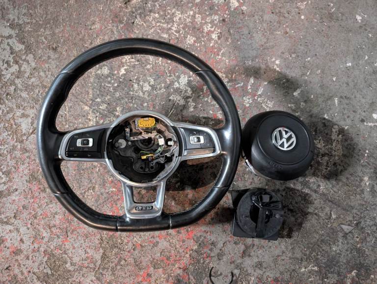 VW Golf GTD MK7 Steering wheel with airbag & clock spring 