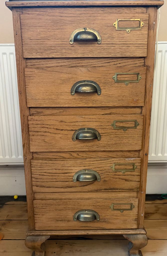 Antique apothecary cabinet chest of drawers