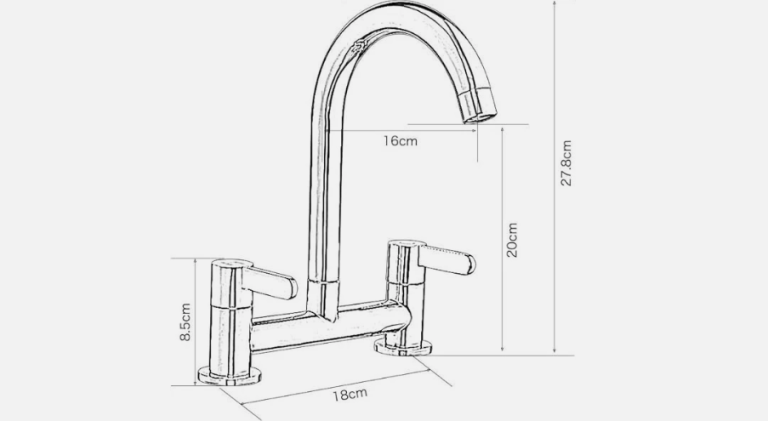 kitchen mixer tap - 360 swivel - 2 Tap